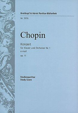 Frédéric Chopin Notenblätter Konzert e-Moll Nr.1 op.11