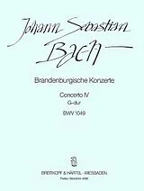Johann Sebastian Bach Notenblätter Brandenburgisches Konzert G-Dur Nr.4 BWV1049