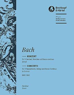 Johann Sebastian Bach Notenblätter Konzert d-Moll BWV1063