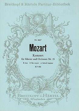 Wolfgang Amadeus Mozart Notenblätter Konzert B-Dur Nr.15 KV450