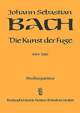 Johann Sebastian Bach Notenblätter Die Kunst der Fuge BWV1080