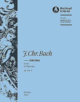 Johann Christian Bach Notenblätter Sinfonia in Es op.6,3