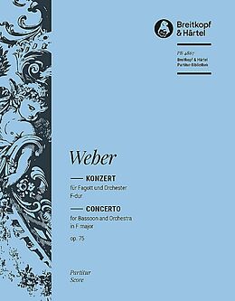 Carl Maria von Weber Notenblätter Konzert F-Dur op.75