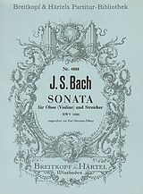 Johann Sebastian Bach Notenblätter Sonata nach Bachs Klavierfassung BWV964 der Sonate BWV1003