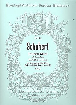 Franz Schubert Notenblätter Deutsche Messe F-Dur D872