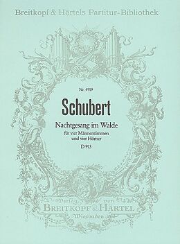 Franz Schubert Notenblätter Nachtgesang im Walde D913