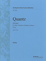 Johann Joachim Quantz Notenblätter Konzert G-Dur QV5,174