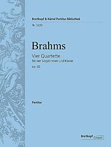 Johannes Brahms Notenblätter 4 Quartette op.92