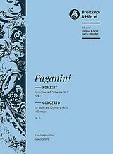 Nicolò Paganini Notenblätter Konzert D-Dur Nr.1 op.6