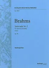 Johannes Brahms Notenblätter Serenade A-Dur Nr.2 op.16