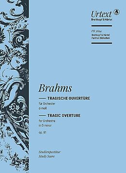 Johannes Brahms Notenblätter Tragische Ouvertüre d-Moll op.81