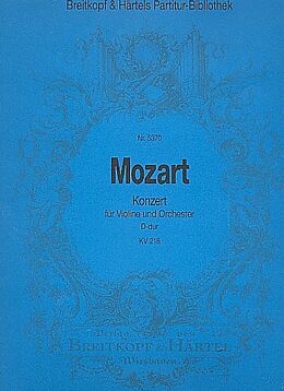 Wolfgang Amadeus Mozart Notenblätter Konzert D-Dur Nr.4 KV218