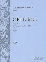 Carl Philipp Emanuel Bach Notenblätter Konzert B-Dur Wq171