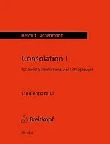Helmut Lachenmann Notenblätter Consolation Nr.1