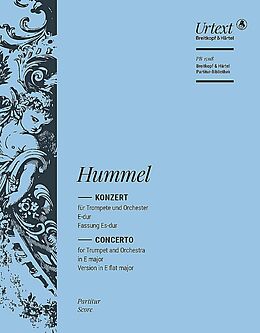 Johann Nepomuk Hummel Notenblätter Konzert E-Dur (Fassung in Es-Dur )