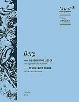 Alban Berg Notenblätter 7 frühe Lieder