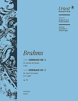 Johannes Brahms Notenblätter Serenade A-Dur Nr.2 op.16