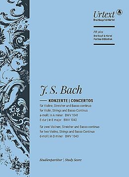 Johann Sebastian Bach Notenblätter 3 Konzerte BWV1041, BWV1042 und BWV1043