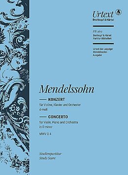 Felix Mendelssohn-Bartholdy Notenblätter Konzert d-Moll MWVO4