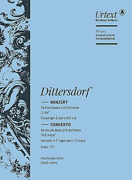 Karl Ditters von Dittersdorf Notenblätter Konzert E-Dur Krebs172 (Fassungen in E-Dur und D-Dur)