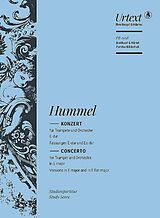 Johann Nepomuk Hummel Notenblätter Konzert E-Dur (mit Fassung in Es-Dur)