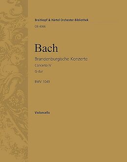 Johann Sebastian Bach Notenblätter Brandenburgisches Konzert G-Dur Nr.4 BWV1049