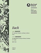 Johann Sebastian Bach Notenblätter Konzert E-Dur BWV1053
