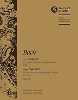 Johann Sebastian Bach Notenblätter Konzert D-Dur BWV1054