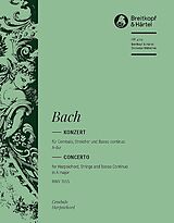 Johann Sebastian Bach Notenblätter Konzert A-Dur BWV1055