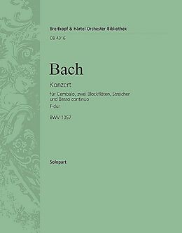 Johann Sebastian Bach Notenblätter Konzert F-Dur BWV1057