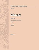 Wolfgang Amadeus Mozart Notenblätter Konzert D-Dur Nr.2 KV211
