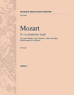 Wolfgang Amadeus Mozart Notenblätter Ein musikalischer Spass KV522
