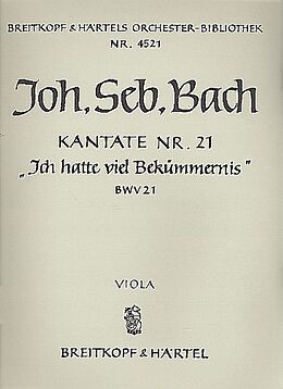 Johann Sebastian Bach Notenblätter Ich hatte viel Bekümmernis