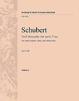 Franz Schubert Notenblätter 5 Menuette und 6 Trios D89