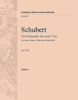 Franz Schubert Notenblätter 5 Menuette und 6 Trios D89