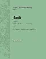 Johann Sebastian Bach Notenblätter Konzert g-Moll