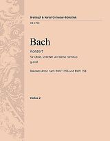 Johann Sebastian Bach Notenblätter Konzert g-Moll