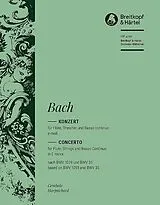 Johann Sebastian Bach Notenblätter Konzert e-Moll nach BWV35/1059