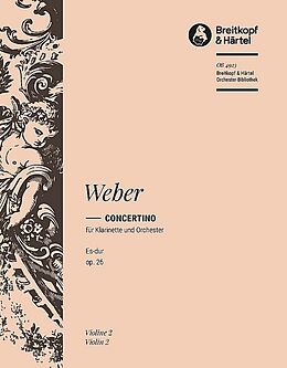 Carl Maria von Weber Notenblätter Concertino Es-Dur op.26