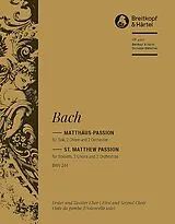 Johann Sebastian Bach Notenblätter Matthäus-Passion BWV244