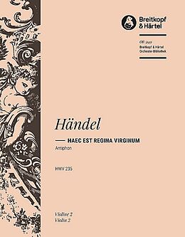 Georg Friedrich Händel Notenblätter Haec est Regina Virginum HWV235 - Antiphon