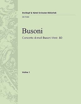 Ferruccio Busoni Notenblätter Concerto d-Moll op.80