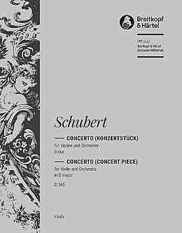 Franz Schubert Notenblätter Concerto (Konzertstück) D-Dur D345