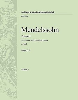 Felix Mendelssohn-Bartholdy Notenblätter Konzert a-Moll