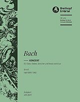 Johann Sebastian Bach Notenblätter Konzert d-Moll nach BWV1060