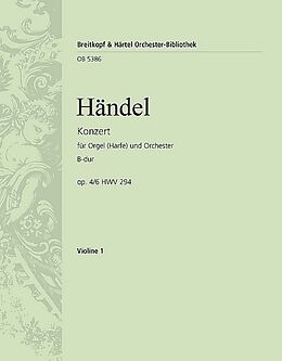 Georg Friedrich Händel Notenblätter Konzert B-Dur op.4,6 HWV294