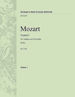 Wolfgang Amadeus Mozart Notenblätter Konzert D-Dur Nr.4 KV218