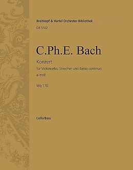 Carl Philipp Emanuel Bach Notenblätter Konzert a-Moll WQ170
