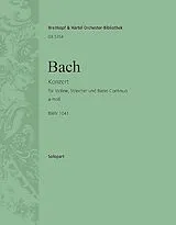 Johann Sebastian Bach Notenblätter Konzert a-Moll BWV1041
