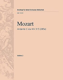 Wolfgang Amadeus Mozart Notenblätter Andante C-Dur KV315